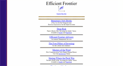 Desktop Screenshot of efficientfrontier.com