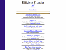Tablet Screenshot of efficientfrontier.com